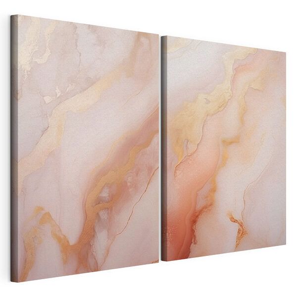 Tablou modular pe pânză Vârtejuri delicate în culori calde (SKU: m01198) Tablou modular pe pânză Tablou modular pe pânză Vârtejuri delicate în culori calde (SKU: m01198)