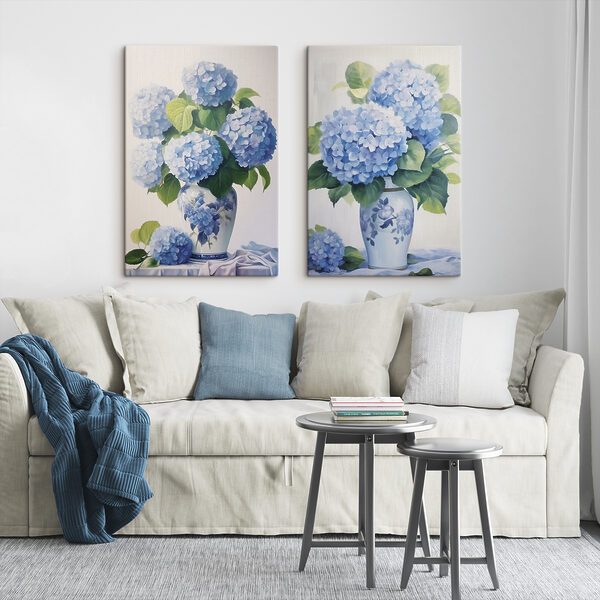 Painting of flowers in a vase Painting of flowers in a vase