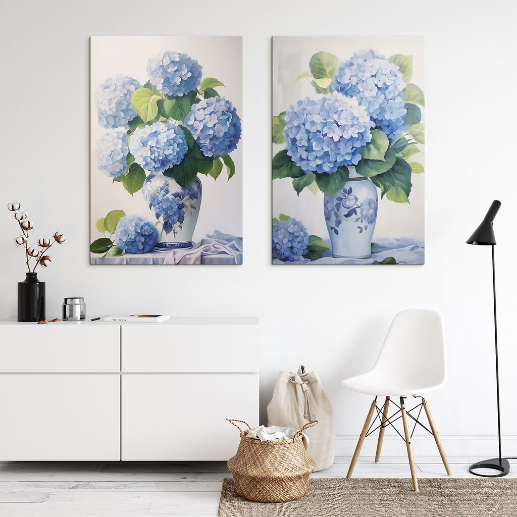 Painting of flowers in a vase Painting of flowers in a vase