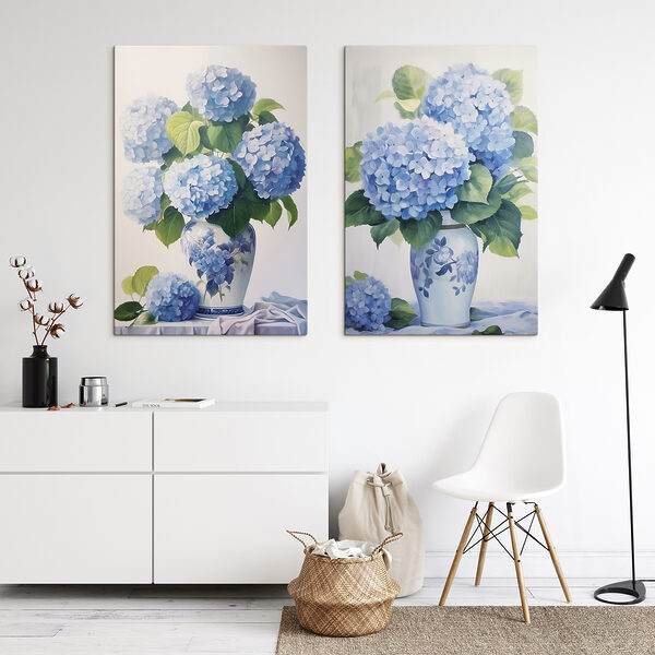 Painting of flowers in a vase Painting of flowers in a vase