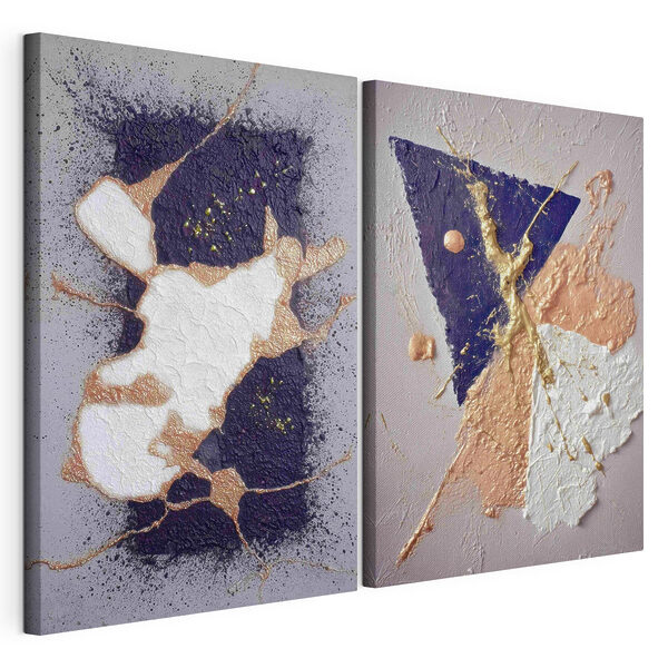 Tablou modular pe pânză Forme abstracte în culori contrastante (SKU: m01095) Tablou modular pe pânză Tablou modular pe pânză Forme abstracte în culori contrastante (SKU: m01095)