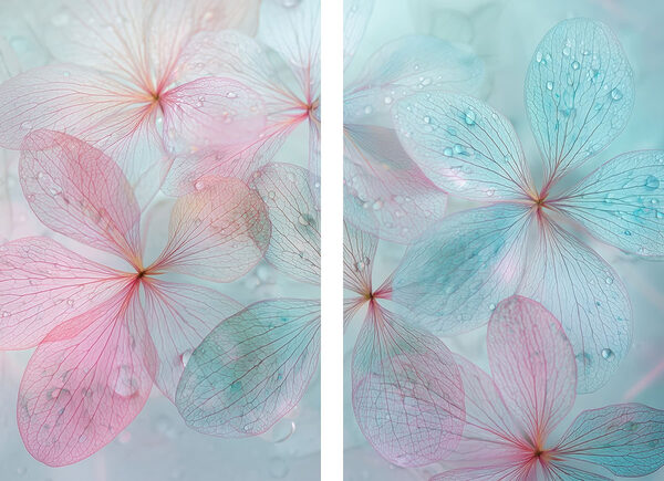 Delicate petals with refreshing droplets Delicate petals with refreshing droplets