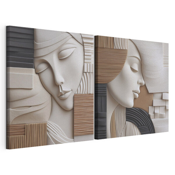 Tablou modular pe pânză Formele delicate conferă o expresie senină (SKU: m01289) Tablou modular pe pânză Tablou modular pe pânză Formele delicate conferă o expresie senină (SKU: m01289)