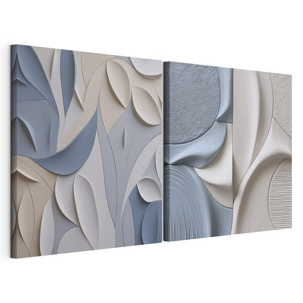Curbe delicate într-o paletă de culori liniștitoare Tablou modular pe pânză Curbe delicate într-o paletă de culori liniștitoare