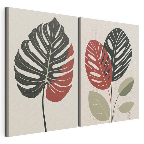 Tablou modular pe pânză Două imagini ale unei plante (SKU: m01298) Tablou modular pe pânză Tablou modular pe pânză Două imagini ale unei plante (SKU: m01298)