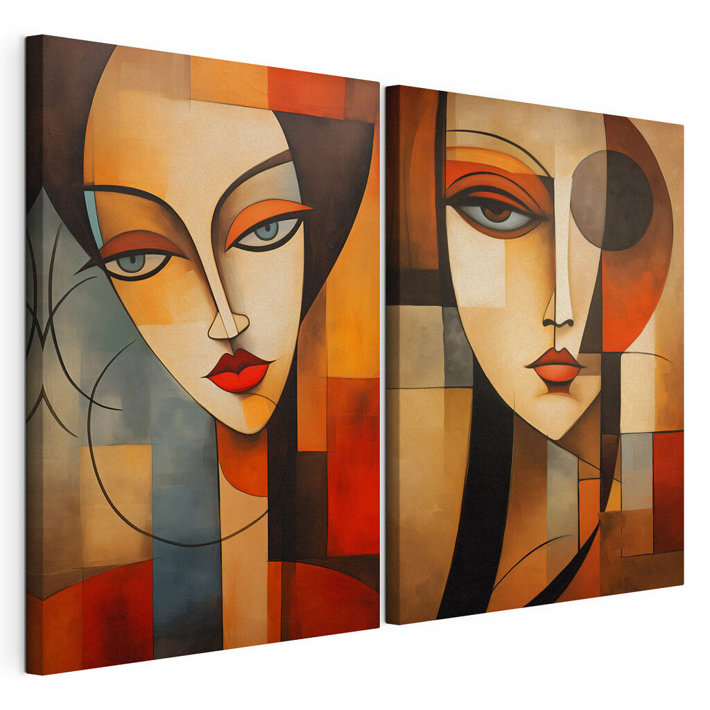 Collage of two paintings Collage of two paintings