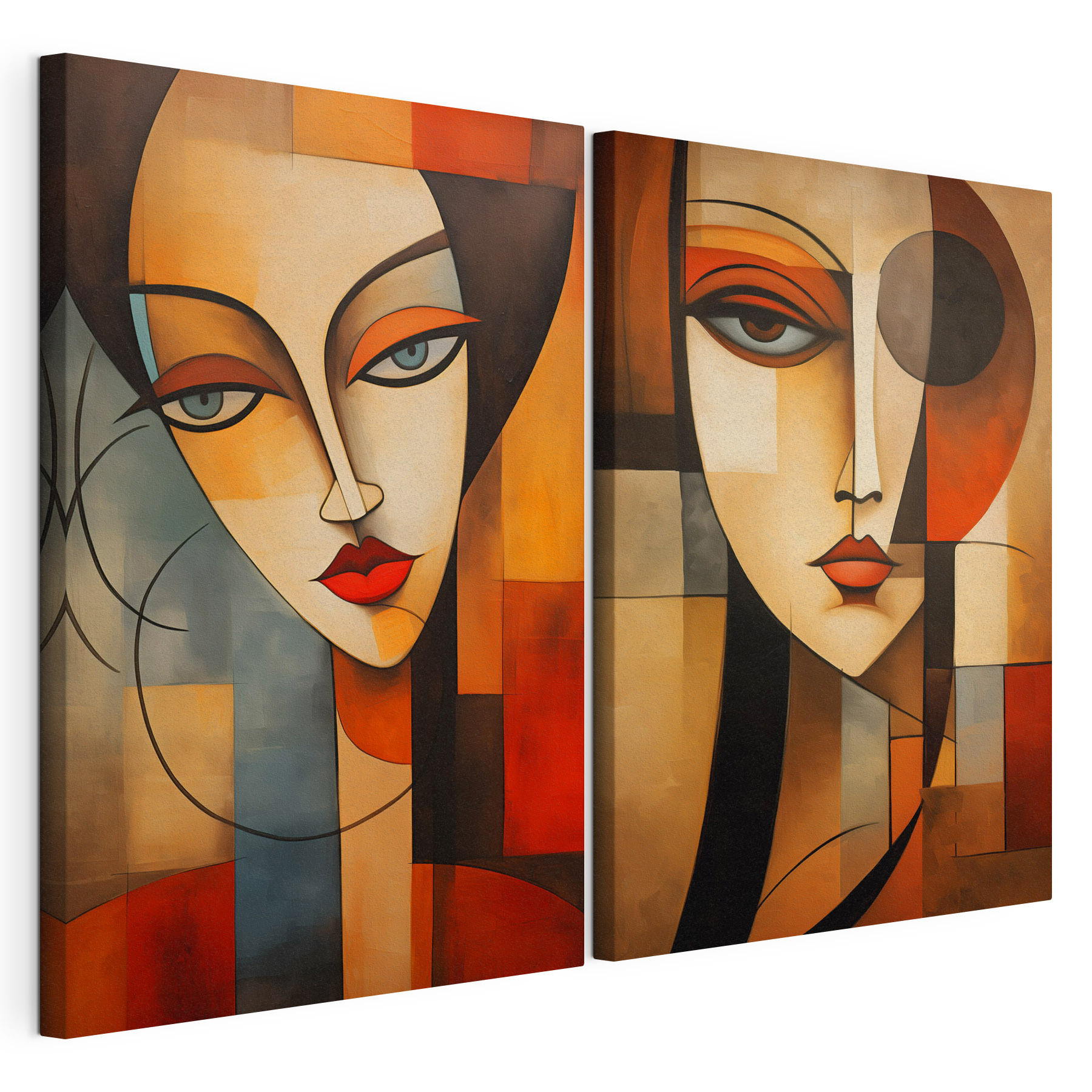 Collage of two paintings Collage of two paintings