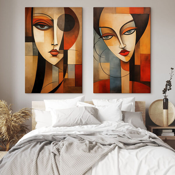 Collage of two paintings Collage of two paintings