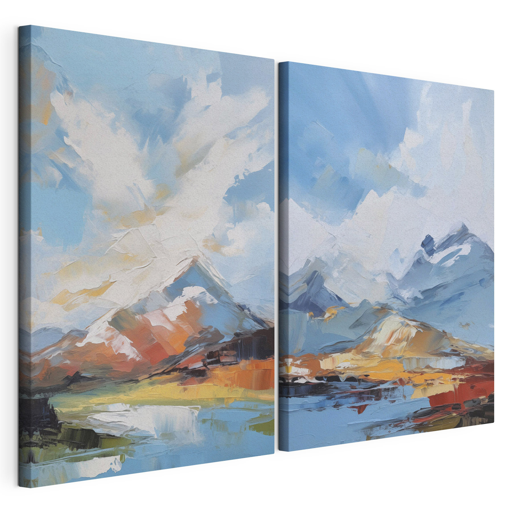 Painting of mountains and water Painting of mountains and water