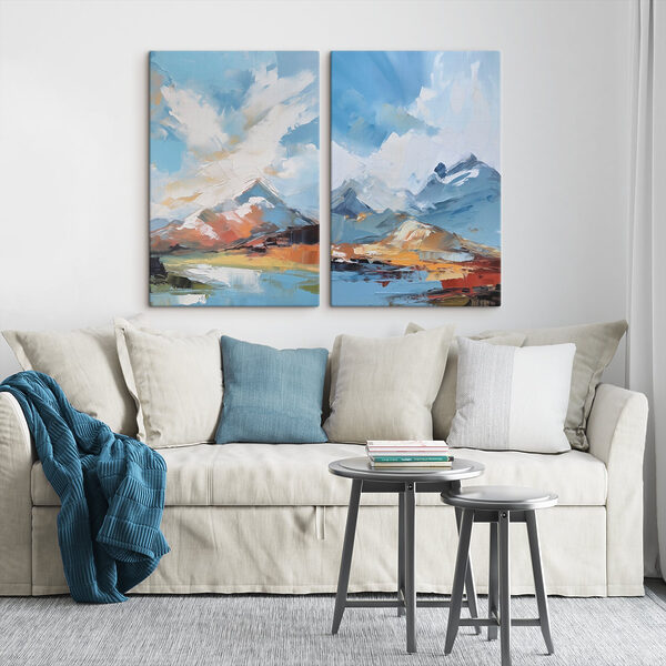 Painting of mountains and water Painting of mountains and water