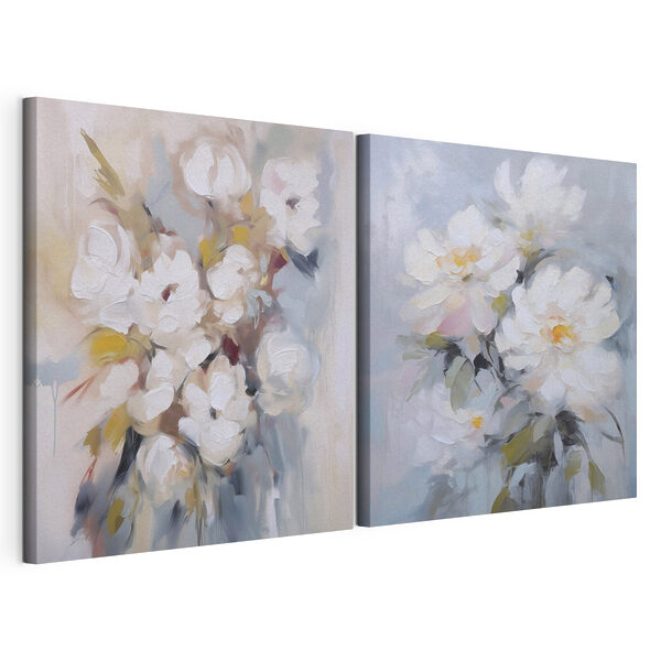 Tablou modular pe pânză Flori delicate în nuanțe pastelate delicate (SKU: m30071) Tablou modular pe pânză Tablou modular pe pânză Flori delicate în nuanțe pastelate delicate (SKU: m30071)