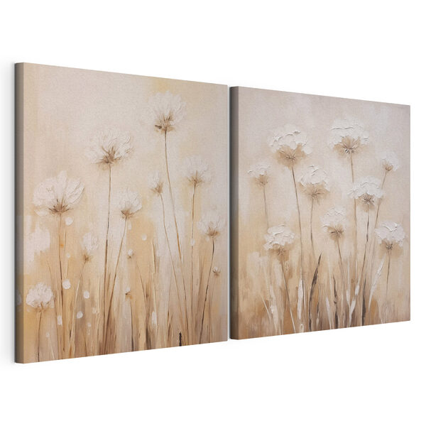 Tablou modular pe pânză Tablou cu flori pe un fundal bej (SKU: m30116) Tablou modular pe pânză Tablou modular pe pânză Tablou cu flori pe un fundal bej (SKU: m30116)