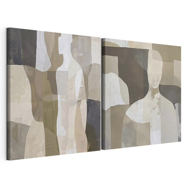 Două opere de artă Tablou modular pe pânză Două opere de artă