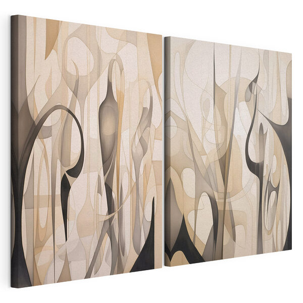 Tablou modular pe pânză Pereche de opere de artă