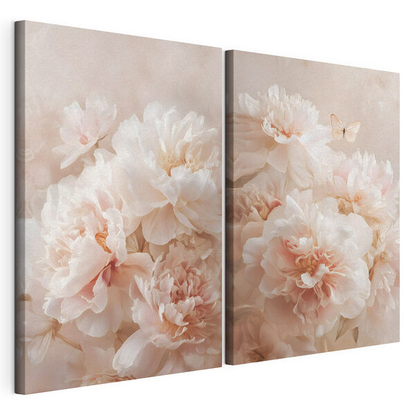 Tablou modular pe pânză Flori delicate, în nuanțe blânde (SKU: m30171) Tablou modular pe pânză Tablou modular pe pânză Flori delicate, în nuanțe blânde (SKU: m30171)
