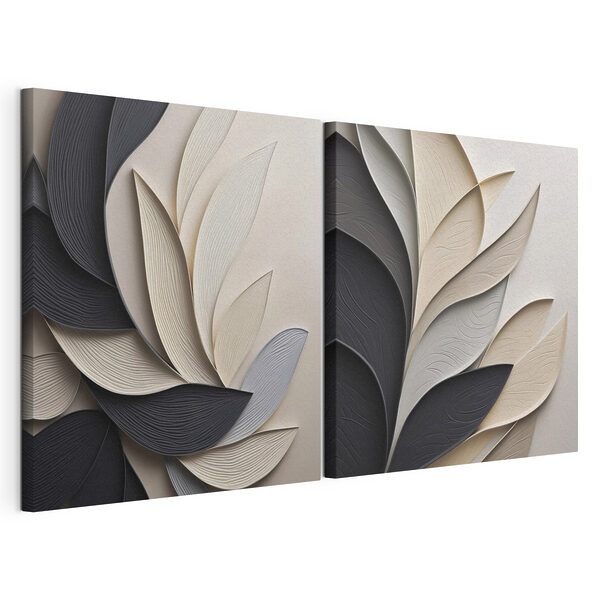 Straturi elegante de forme fluide Tablou modular pe pânză Straturi elegante de forme fluide