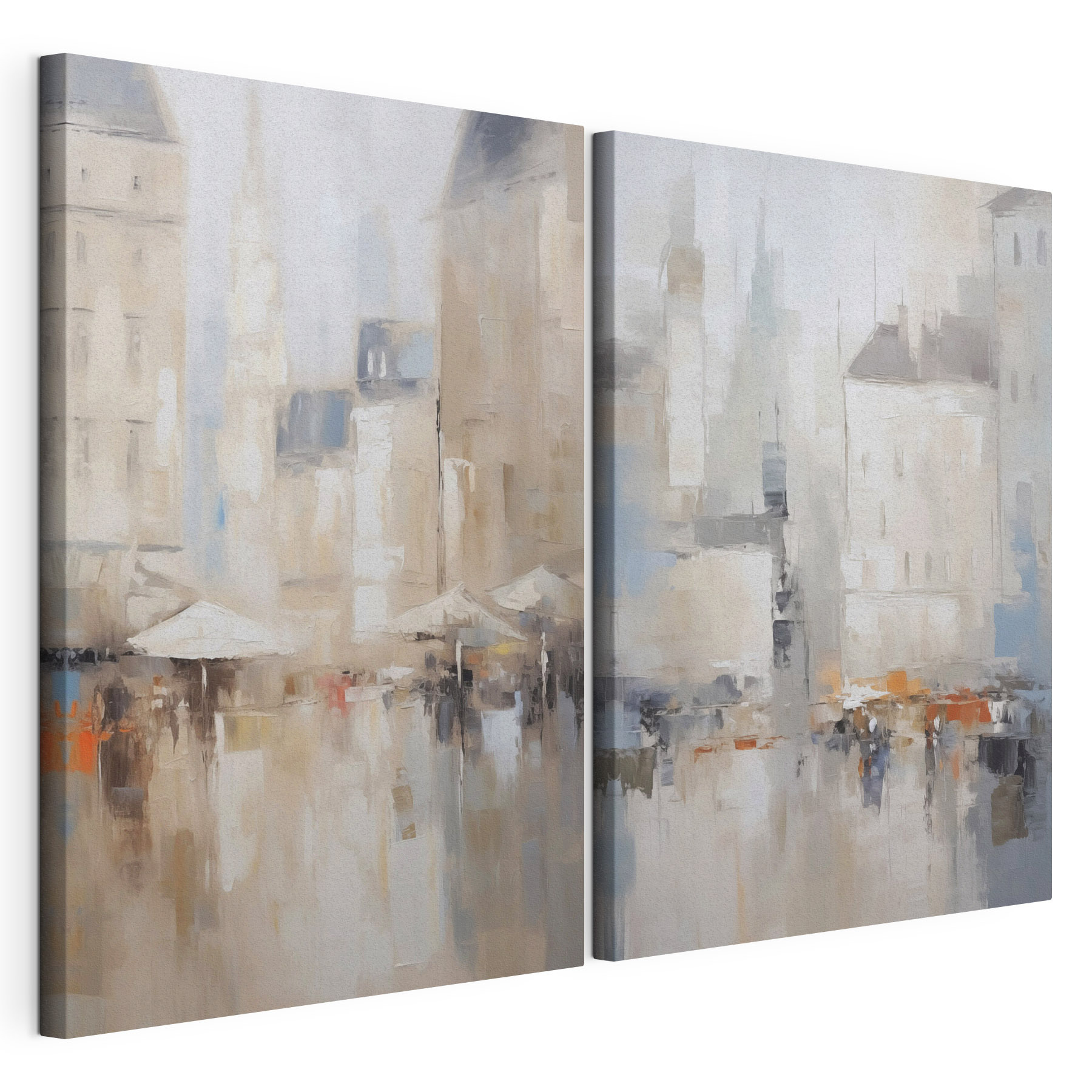 Painting of a city Painting of a city