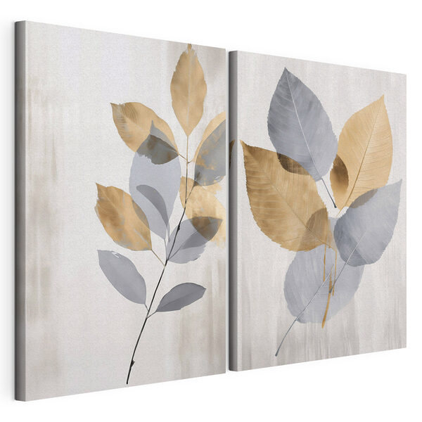 Tablou modular pe pânză Frunze elegante în nuanțe delicate (SKU: m30153) Tablou modular pe pânză Tablou modular pe pânză Frunze elegante în nuanțe delicate (SKU: m30153)