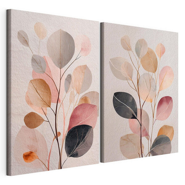 Tablou modular pe pânză Tablou reprezentând o plantă cu frunze (SKU: m30135) Tablou modular pe pânză Tablou modular pe pânză Tablou reprezentând o plantă cu frunze (SKU: m30135)