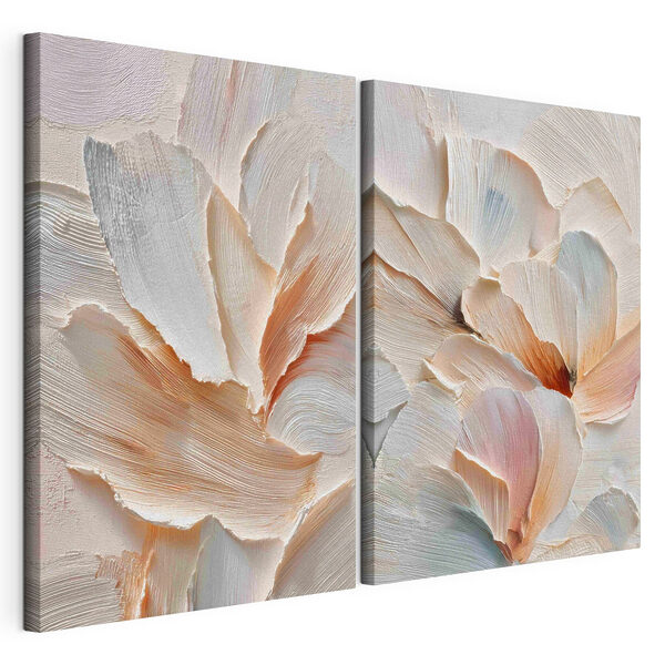 Tablou modular pe pânză Tablou modular pe pânză Petale delicate în nuanțe delicate (SKU: m30145)