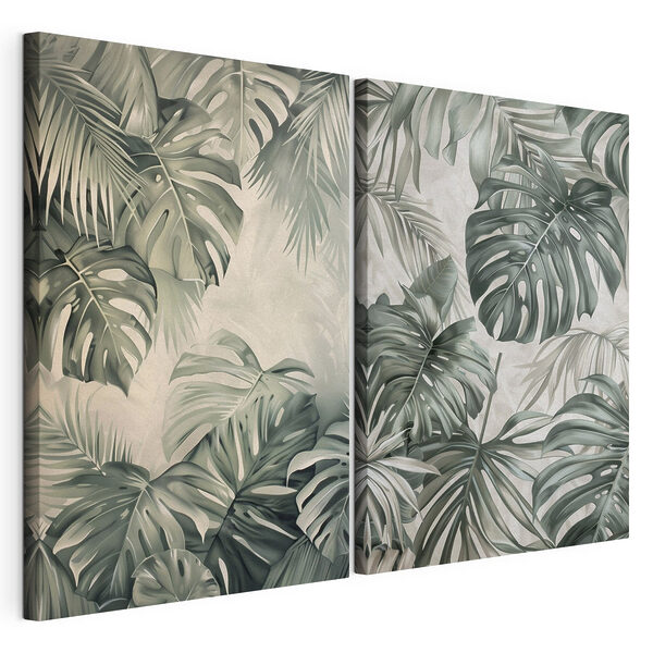 Tablou modular pe pânză Frunze verzi luxuriante în nuanțe delicate (SKU: m30273) Tablou modular pe pânză Tablou modular pe pânză Frunze verzi luxuriante în nuanțe delicate (SKU: m30273)
