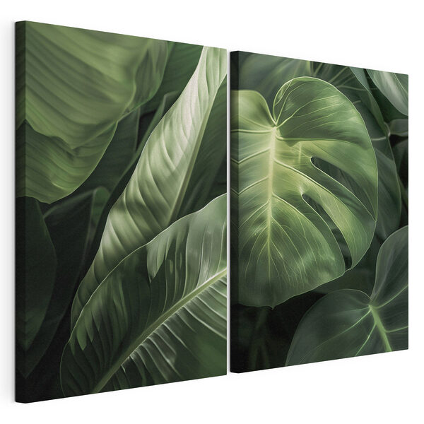 Vegetație luxuriantă, dispusă în modele armonioase Tablou modular pe pânză Vegetație luxuriantă, dispusă în modele armonioase