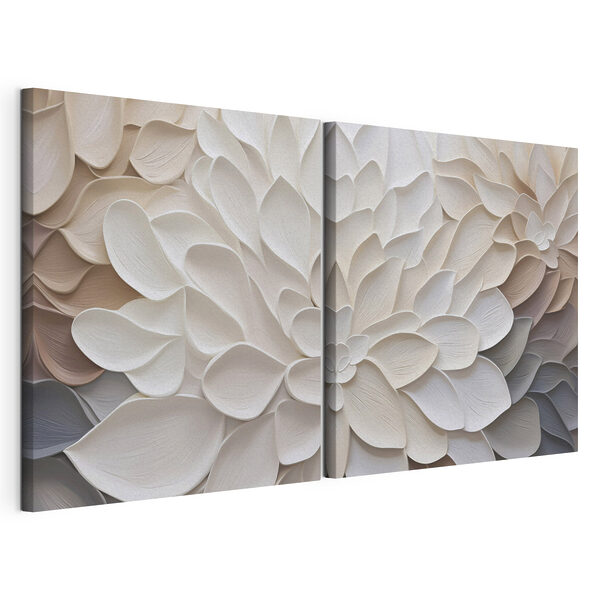 Petale delicate, în culori pale Tablou modular pe pânză Petale delicate, în culori pale