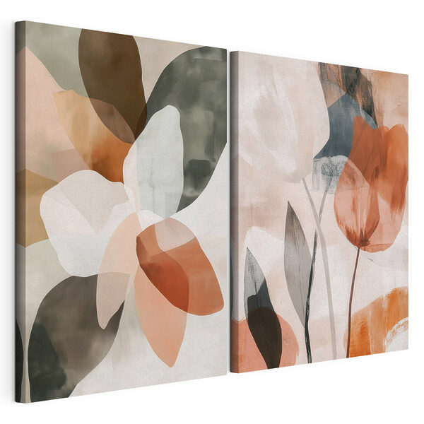 Tablou modular pe pânză Nuanțele delicate se îmbină într-o armonie delicată
