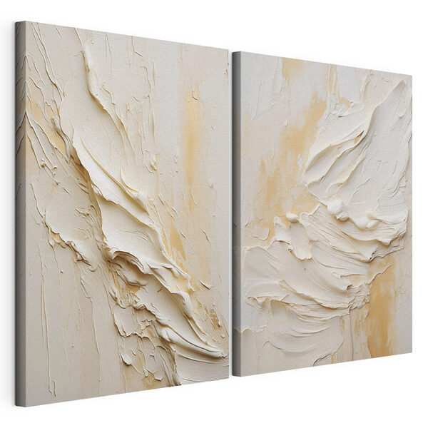 Tablou modular pe pânză Straturi abstracte în nuanțe neutre și delicate