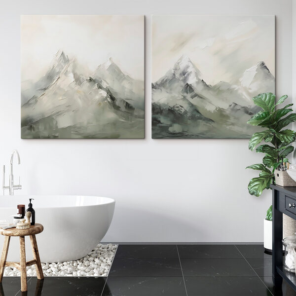 Painting of a mountain Painting of a mountain