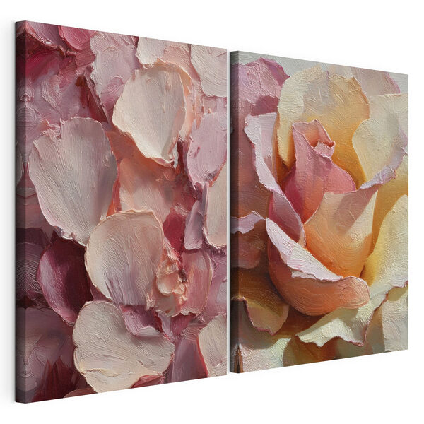 Nuanțe delicate ale petalelor înflorite Tablou modular pe pânză Nuanțe delicate ale petalelor înflorite