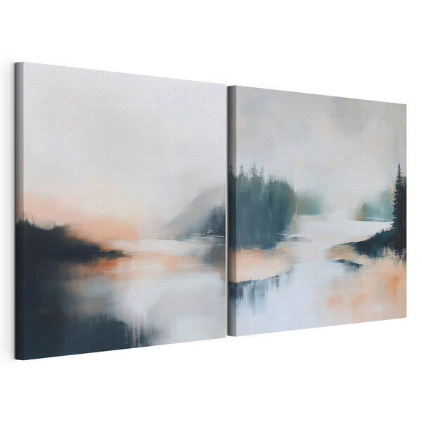 Tablou modular pe pânză Tablou reprezentând un lac și un copac (SKU: m30357) Tablou modular pe pânză Tablou modular pe pânză Tablou reprezentând un lac și un copac (SKU: m30357)