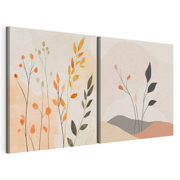 Tablou modular pe pânză Două imagini cu plante (SKU: m30363) Tablou modular pe pânză Tablou modular pe pânză Două imagini cu plante (SKU: m30363)