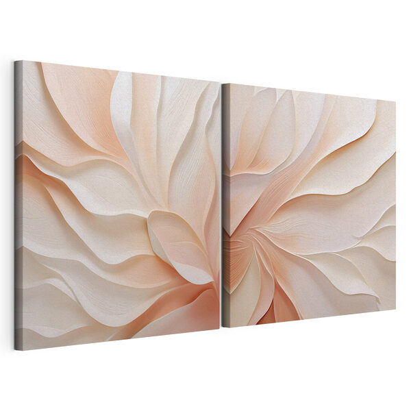 Tablou modular pe pânză Curbe delicate în nuanțe blânde