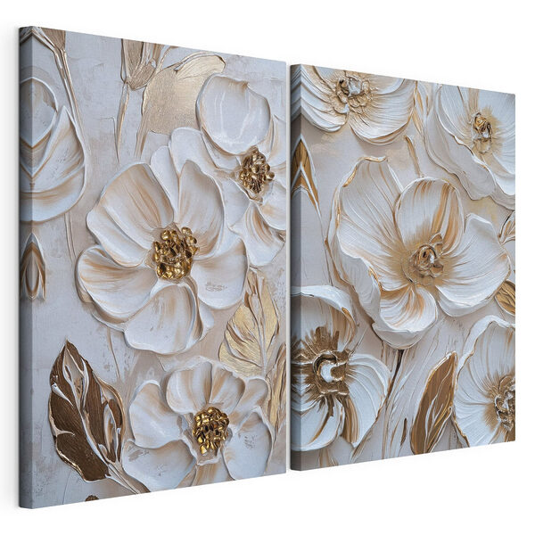 Tablou modular pe pânză Colaj cu flori (SKU: m30496) Tablou modular pe pânză Tablou modular pe pânză Colaj cu flori (SKU: m30496)