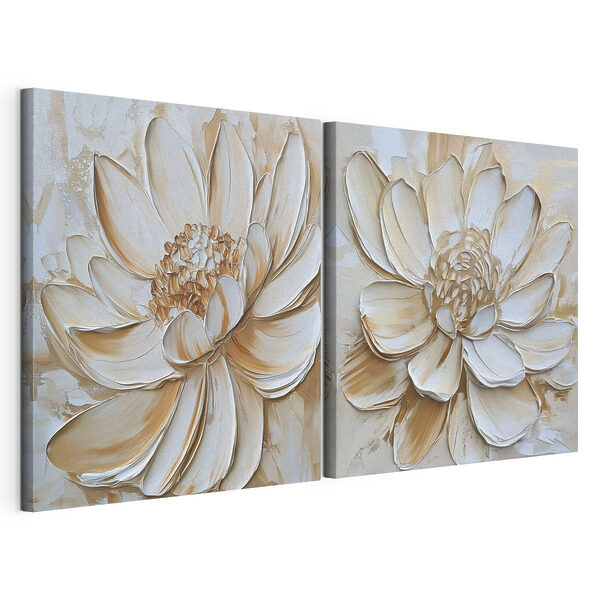 Tablou modular pe pânză Flori senine în nuanțe delicate (SKU: m30500) Tablou modular pe pânză Tablou modular pe pânză Flori senine în nuanțe delicate (SKU: m30500)