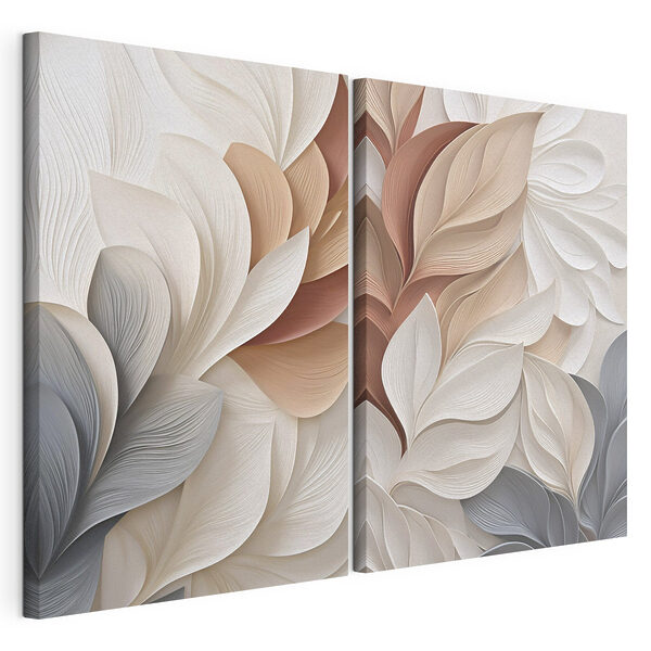 Tablou modular pe pânză - O combinație elegantă de culori delicate