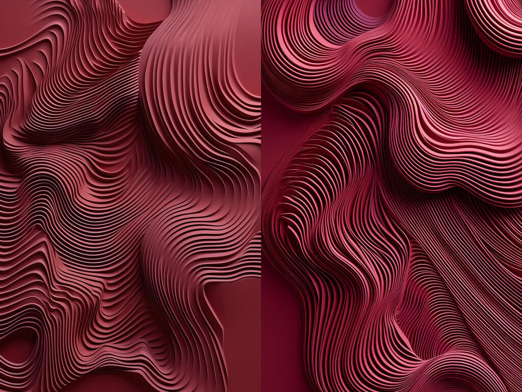 Red and pink wavy lines Red and pink wavy lines