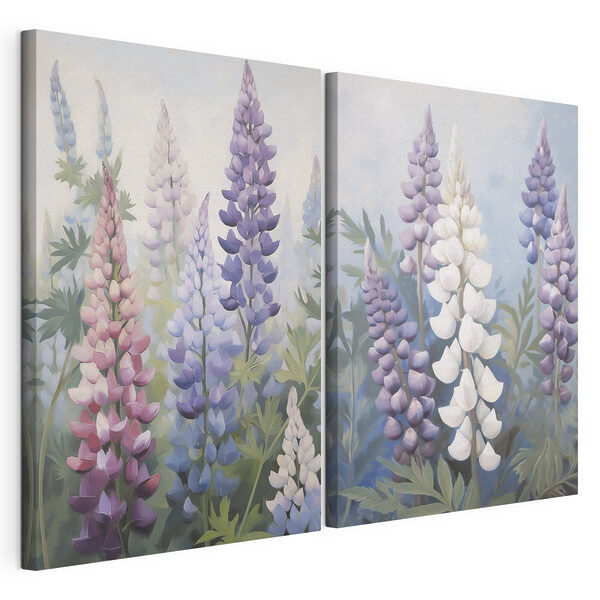 Tablou modular pe pânză Tablou modular pe pânză Flori colorate în lumina blândă a soarelui (SKU: m30826)