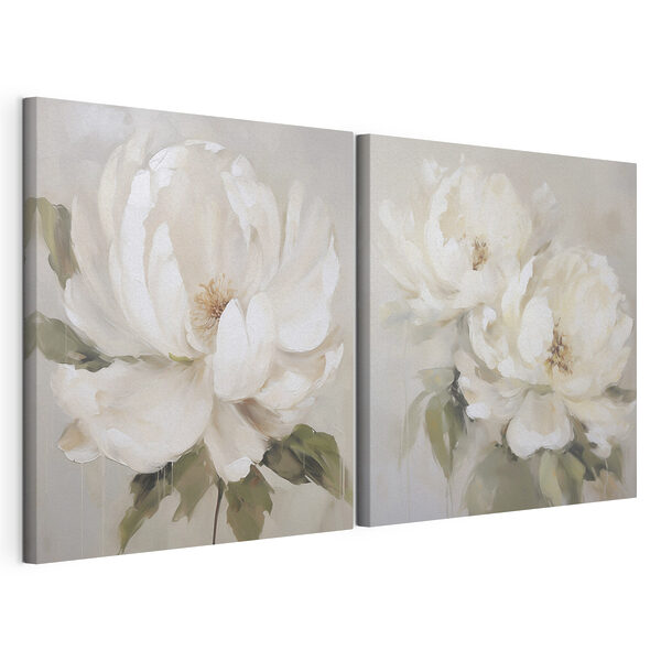 Tablou modular pe pânză Tablou reprezentând o floare albă