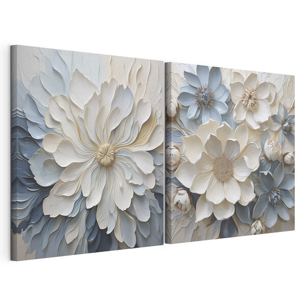 Tablou modular pe pânză Flori delicate în nuanțe delicate (SKU: m30802) Tablou modular pe pânză Tablou modular pe pânză Flori delicate în nuanțe delicate (SKU: m30802)