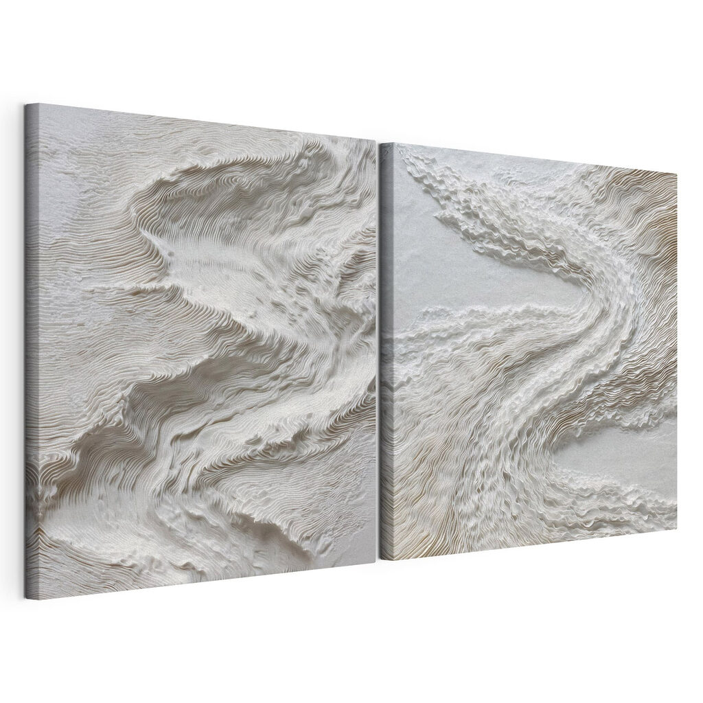 White and grey surface with wavy lines White and grey surface with wavy lines