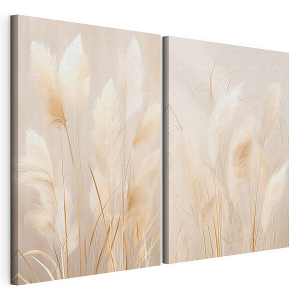 Tablou modular pe pânză Ierburi delicate în nuanțe delicate (SKU: m30741) Tablou modular pe pânză Tablou modular pe pânză Ierburi delicate în nuanțe delicate (SKU: m30741)