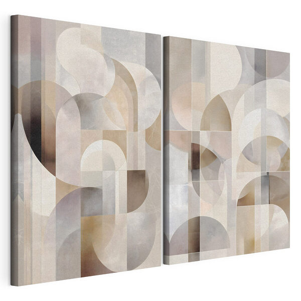 Tablou modular pe pânză - Curbe și forme în nuanțe delicate (SKU: m30725) Tablou modular pe pânză Tablou modular pe pânză - Curbe și forme în nuanțe delicate (SKU: m30725)