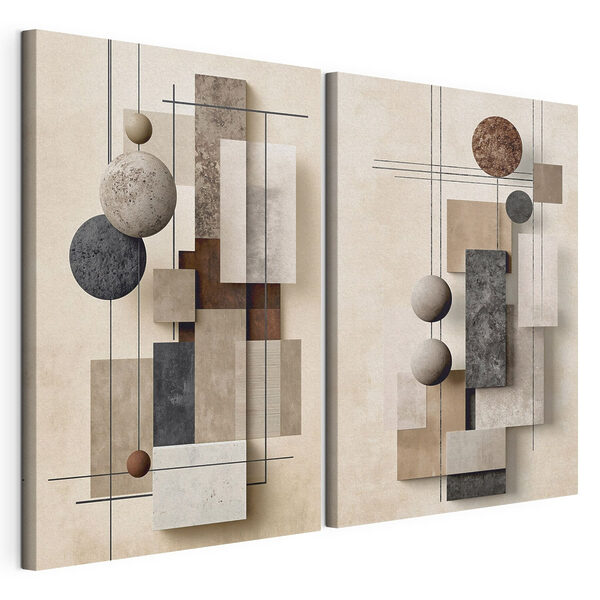 Tablou modular pe pânză Colaj artistic cu forme și culori diverse (SKU: m30673) Tablou modular pe pânză Tablou modular pe pânză Colaj artistic cu forme și culori diverse (SKU: m30673)