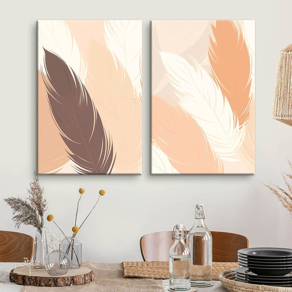 Soft hues of elegant feathers Soft hues of elegant feathers