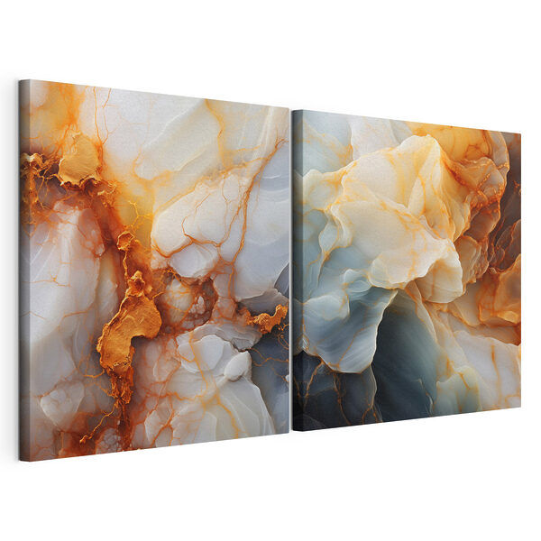 Vârtejuri abstracte în culori delicate Tablou modular pe pânză Vârtejuri abstracte în culori delicate