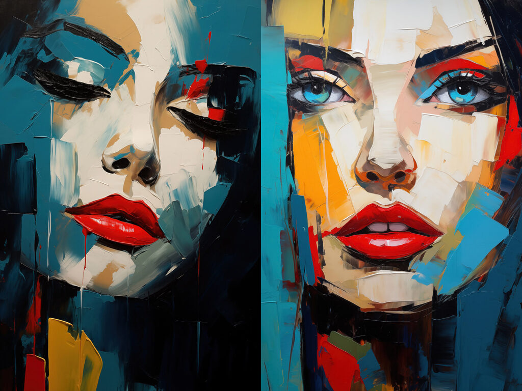 Collage of a woman's face Collage of a woman's face