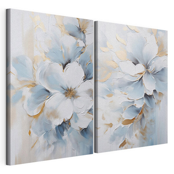 Tablou modular pe pânză Flori delicate în nuanțe delicate (SKU: m30567) Tablou modular pe pânză Tablou modular pe pânză Flori delicate în nuanțe delicate (SKU: m30567)