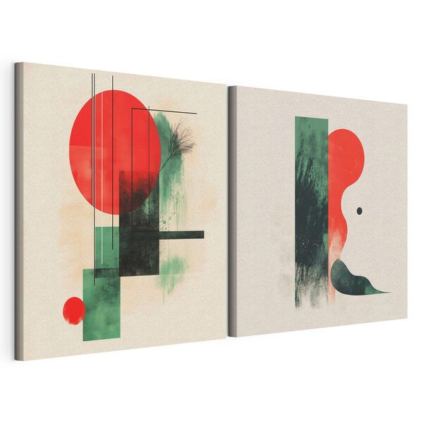 Două opere de artă Tablou modular pe pânză Două opere de artă